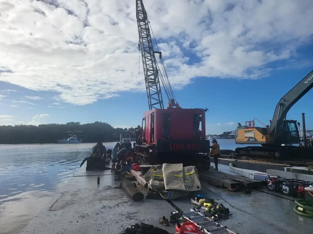 sea wall Maintenance by sea medive in Palm Beach